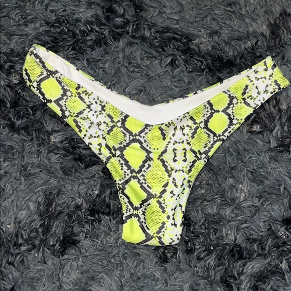 Zaful Neon Snake Print Bikini Bottom - Picture 1 of 4